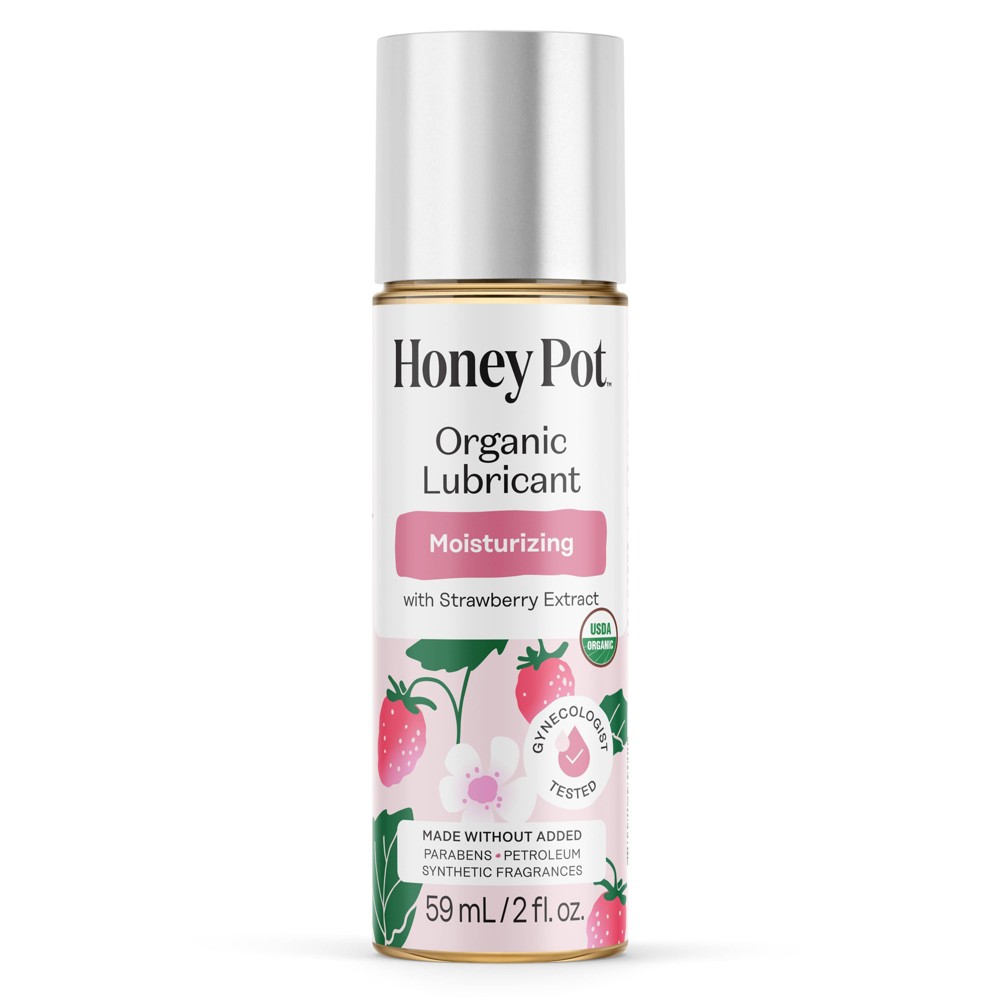 The Honey Pot Company, Organic Moisturizing Water Based Personal Lubricant, Strawberry - 2 oz