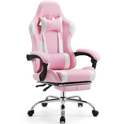 Grungis Office Chair with  Footrest and Comfy Lumbar Support,PU Leather Computer Chair with Headrest for Adult,Student