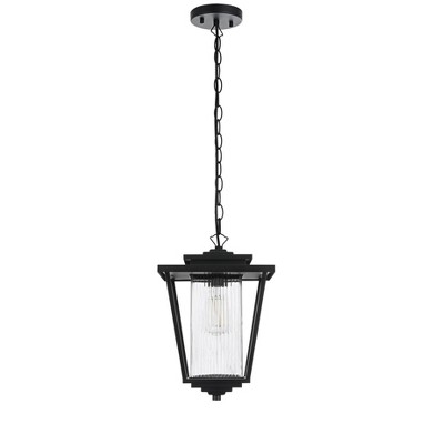 Elegant Lighting York 10 Inch Outdoor Pendant in Black