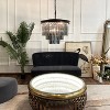 ALOADECOR 6-Lights Modern 3-Tier Round Crystal Fringe Chandelier - 3 of 4