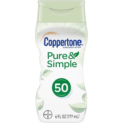 Coppertone Pure & Simple Sunscreen Lotion - SPF 50 - 6 fl oz