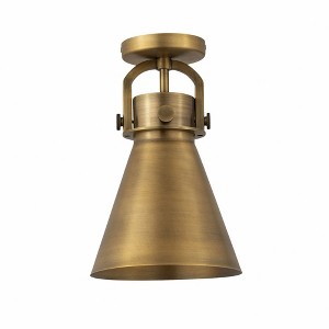 Newton Cone - 1 Light Flush Mount In Industrial Style-14.25 Inches Tall and 8 Inches Wide - 1 of 1