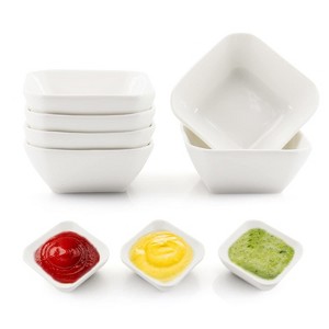 Aoibox Ultra-Strong Ceramic Dip Bowls Set, 6-Pack Mini Bowls for Soy Sauce, Condiments, Ketchup, Vinegar, BBQ, Party Dinner - 1 of 4