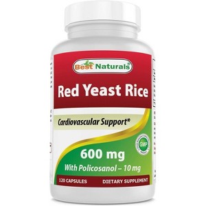 Best Naturals Red Yeast Rice with Policosanol 120 Capsules - 1 of 3