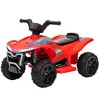 Qaba Kids ATV Quad, 6V Ride On Toy with Rechargeable Battery, Light, Music, Forward & Reverse, 4 Wheeler Battery Powered for Boys Girls, Red - 4 of 4