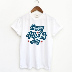 Simply Sage Market Women's Happy 4th Of July Stars Short Sleeve Graphic Tee - 1 of 4