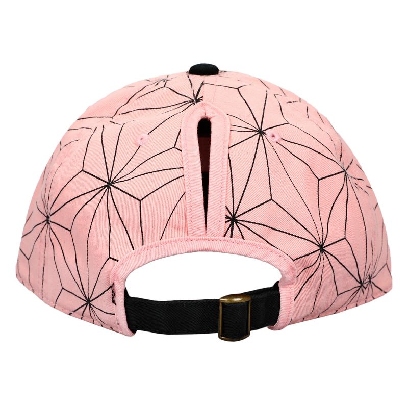 Demon Slayer Nezuko Bamboo Pink Traditonal Adjustable Hat, 5 of 7