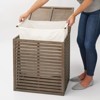 mDesign Bamboo Wood Foldable Laundry Basket Storage Organizer - image 4 of 4