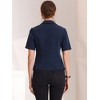 Allegra K Women's Regular Fit Shawl Collar Open Front Short Sleeve Work Office Suit Blazer - 4 of 4