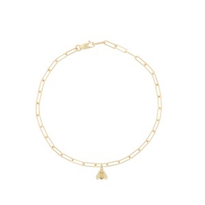 Bow to the Bee Bee Love Bracelet – Dainty 7mm Bee Charm –14k Gold or Sterling Silver – Adjustable – 1pc - 1 of 3