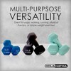 HolaHatha 5, 10, and 15 Pound Neoprene Dumbbell Free Hand Weight Set with  Storage Rack, Ideal for Home Gym Exercises to Gain Tone and Definition