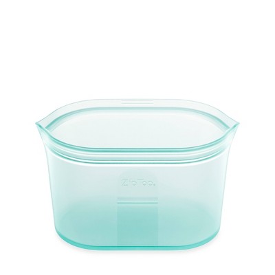 Zip Top Reusable 100% Platinum Silicone Container - Small Cup Set Of 2 -  Teal : Target