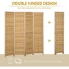 Resenkos Hand Woven 4-Panel Bamboo Folding Room Divider - Privacy Screen for Home Office, 47.25"x67"x0.75", Natural Brown - 4 of 4