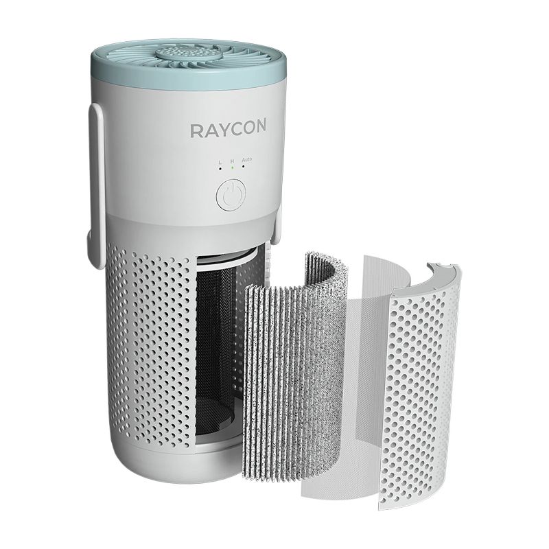 Raycon® The Portable Air Purifier with True HEPA Filtration for up to 54 Sq. Ft., Fresh Blue, 3 of 11