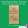 Big Dot of Happiness He Popped the Question She Said Yes Popcorn Bags, Favor Snack Treats, Free-Standing Individual Kraft Brown Paper Bags - 25 Count - 4 of 4
