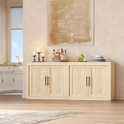 70.8" Wood Sideboard Buffet Cabinet,Framed sideboard with Storage, 4 Doors - Coffee Bar, Media Console Credenza for Living Room, Kitchen, Entryway