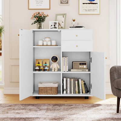Costway Kitchen Sideboard Buffet Cabinet with 2 Drawers, 2 Doors and 3 Adjustable Shelves — фото 5