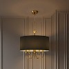 DORESshop Modern 5-Light Gold Chandelier with Black Drum Shade E12for Dining Rooms, Living Rooms(Light bulbs not included) - 2 of 4