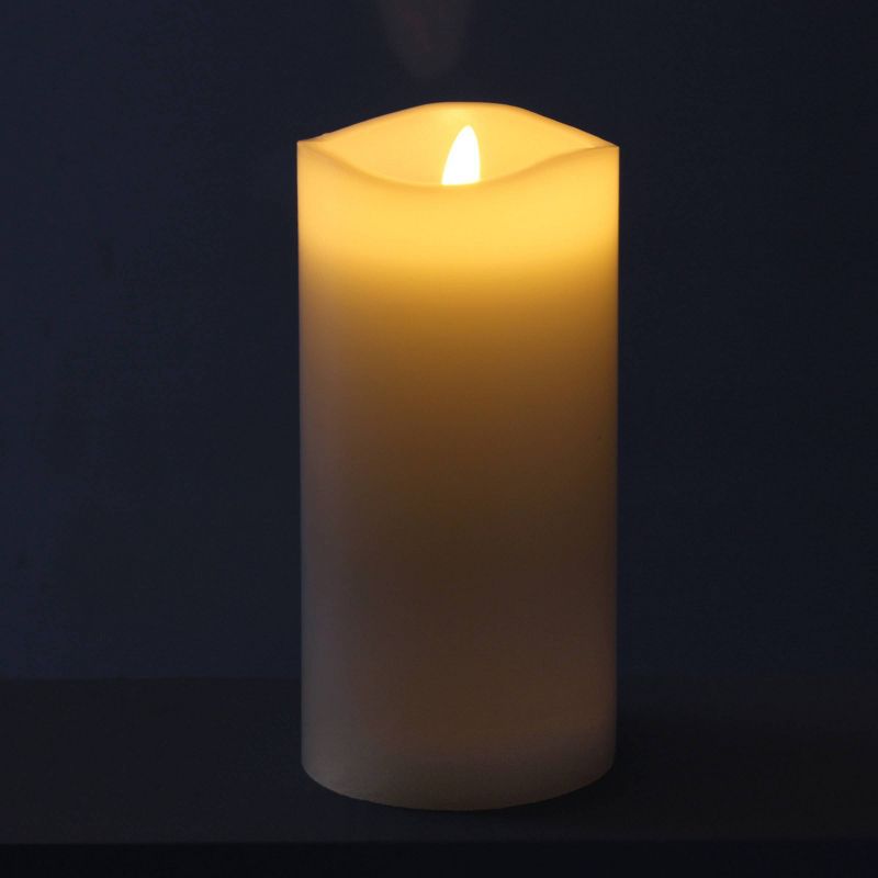 6pk 3&#34; x 6&#34; Real Wax LED Candles with Remote Control Ivory - Stonebriar Collection, 6 of 10