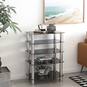 Modern Coffee Table, Glass Tea Table Center End Table for Living Room and Office - 1 of 4