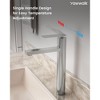 YAWWALK Single Handle Single Hole Bathroom Faucet with Valve - 4 of 4