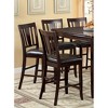 Set of 2 Glaivewood Barred Back Leatherette Padded Counter Height Barstools Espresso: 26" Seat, Footrest - HOMES: Inside + Out - 3 of 4
