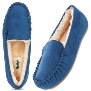 Floopi Women's Lily Moccasin Faux Suede Slippers - 1 of 4
