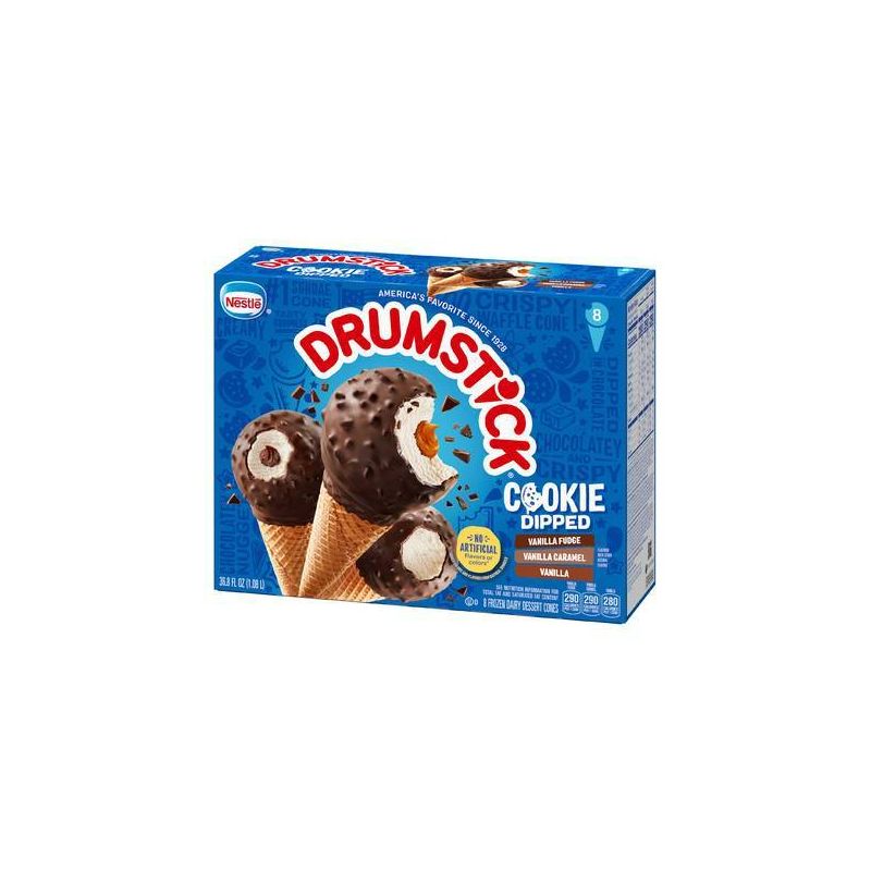 Nestle Drumstick Cookie Dipped Ice Cream Cone - 8pk, 3 of 13