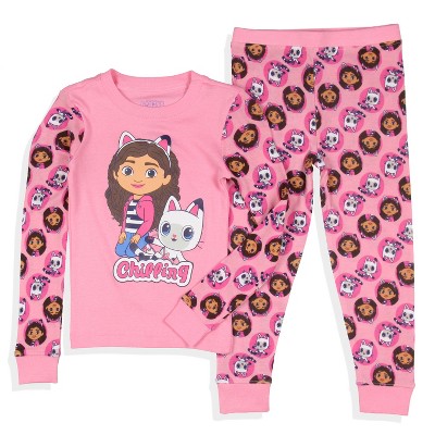 Gabby's Dollhouse Toddler Girl's Chilling Tight Fit Sleep Pajama Set Pandy Chilling