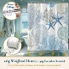LunaLulinlk Weighted-Hem Fabric Bathroom Curtain,Blue - 2 of 4