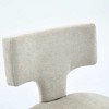 PAGED Mid Century Modern Dining Chairs Set of 2 Linen Upholstered Kitchen Chairs with Curved Backrest and Hardwood Frame for Living Room - 4 of 4