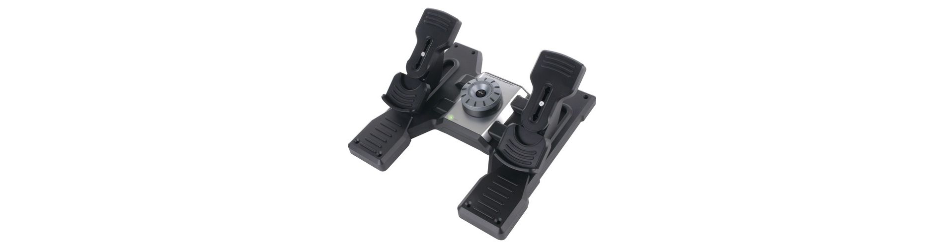 Saitek Flight Rudder Pedals Professional Simulation Rudder Pedals with Toe Brake - Cable - USB - PC - 5.91 ft Cable