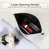 Unique Bargains Large Capacity Zipper Personalized Small Makeup Bag White - 2 of 4