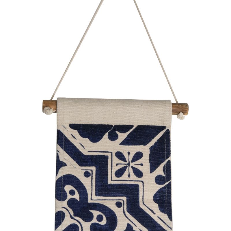 Multicolor Cotton Tile Pattern Hanging Wall Decor - Foreside Home & Garden, 3 of 8