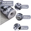 Acekool Traditional Foldable Washable Area Rug, 5'x7' Thin Retro Floral Non-Slip Carpet Mat, Dark Green, Indoor Accent for Living Room & Bedroom - 3 of 4