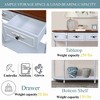 Bella Depot Curved 52" Half Moon Sofa Console Table with 2 Drawers and Open Shelf - 3 of 4