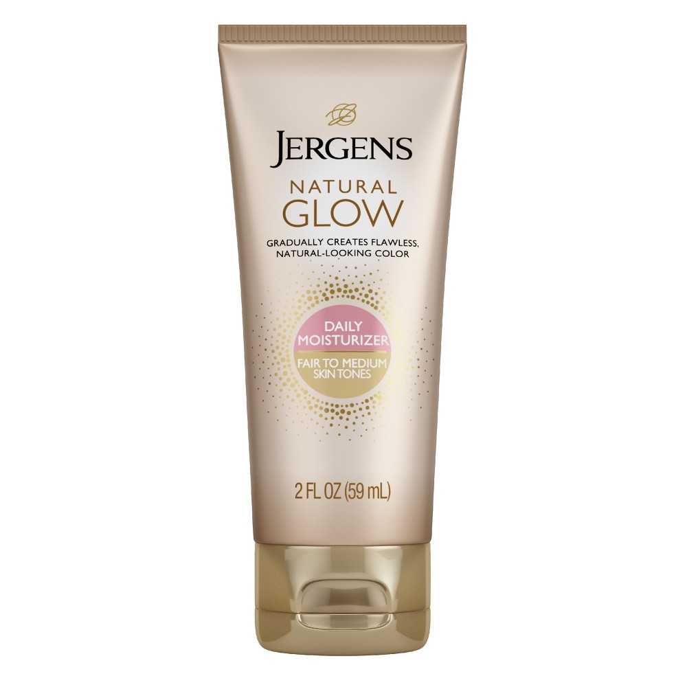 Jergens Natural Glow Sunless Tanning Lotion for Fair to Medium Skin Tones  2 fl oz
