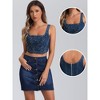 Allegra K Women's Denim Bustier Sleeveless Corset Crop Tops - 2 of 4