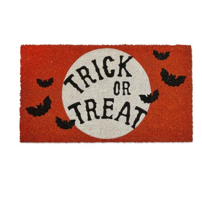 tag Trick Or Treat Pvc Coir Mat