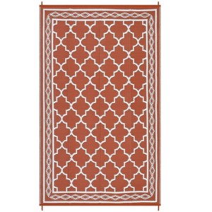 Outdoor Rug Modern Carpet Waterproof Plastic Straw Rug UV-Resistant Reversible Mat for Camping RV Porch Deck Balcony Beach - 1 of 4