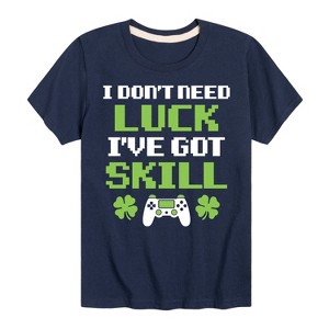 Boys' - Instant Message - St. Patrick's Day I Don't Need Luck, I've Got Skills Short Sleeve Graphic T-Shirt - 1 of 4