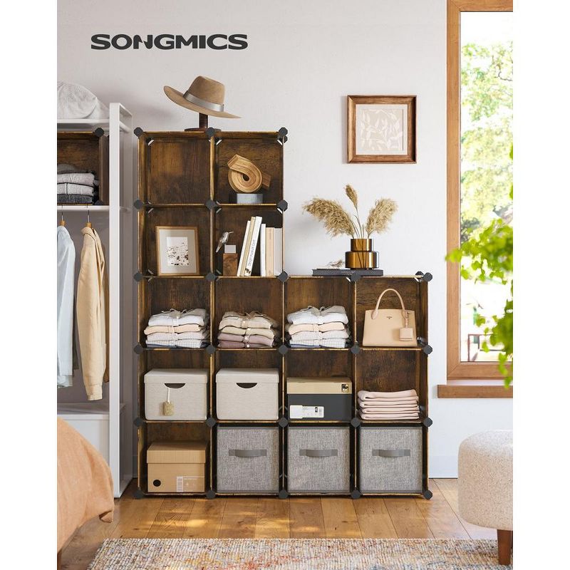 SONGMICS DIY Cube Storage Organizer Shelf Cabinet Bookshelf Bookcase, 2 of 9