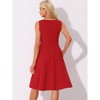 Allegra K Women's Sweetheart Neck Sleeveless Fit and Flare Swing Dress - 3 of 4