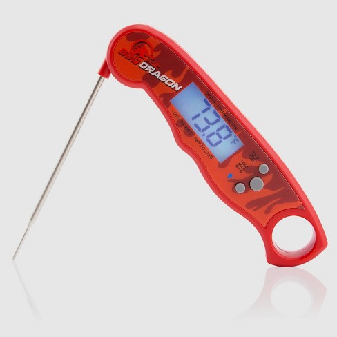 Instant Read H2O Proof Grill Thermometer Red - BBQ Dragon - image 1 of 4