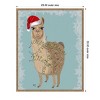 Amanti Art 23"x28" Llama Christmas Lights 2 by Fab Funky Framed Canvas Wall Art Print - 4 of 4