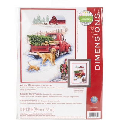 Dimensions Counted Cross Stitch Kit 10"X14"-Winter Ride