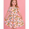 RuffleButts Girls Knit Short Sleeve Twirl Dress - 3 of 4