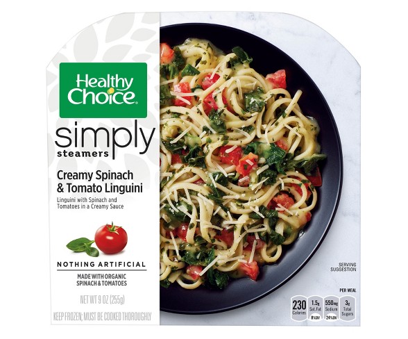 Healthy Choice Simply Organic Frozen Creamy Spinach and Tomato Linguini - 9.5oz