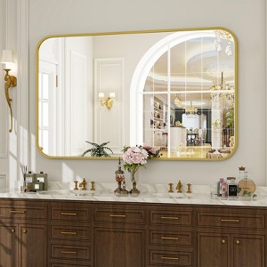 BEAUTYPEAK Oversized Wall Mirror Rectangle Bathroom Vanity Mirrors Framed Mirrors - 1 of 4