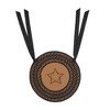 Farmhouse Jute Chair Pad Applique Star 15 inch Diameter - 2 of 4
